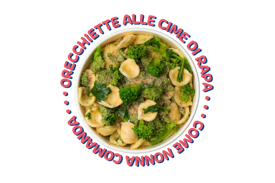 Orecchiette alle cime di rapa in una ciotola